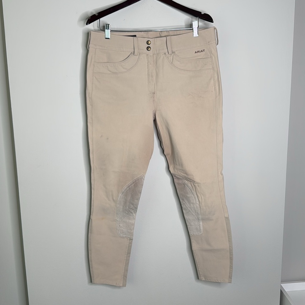 Ariat Olympia Knee Patch Breeches in Tan Women's Size 36 Long